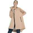 thumbnail image 3 of Orolay Women's Rain Waterproof Hooded Trench Coat Jacket Outdoor Windbreaker Lightweight Raincoat, 3 of 5