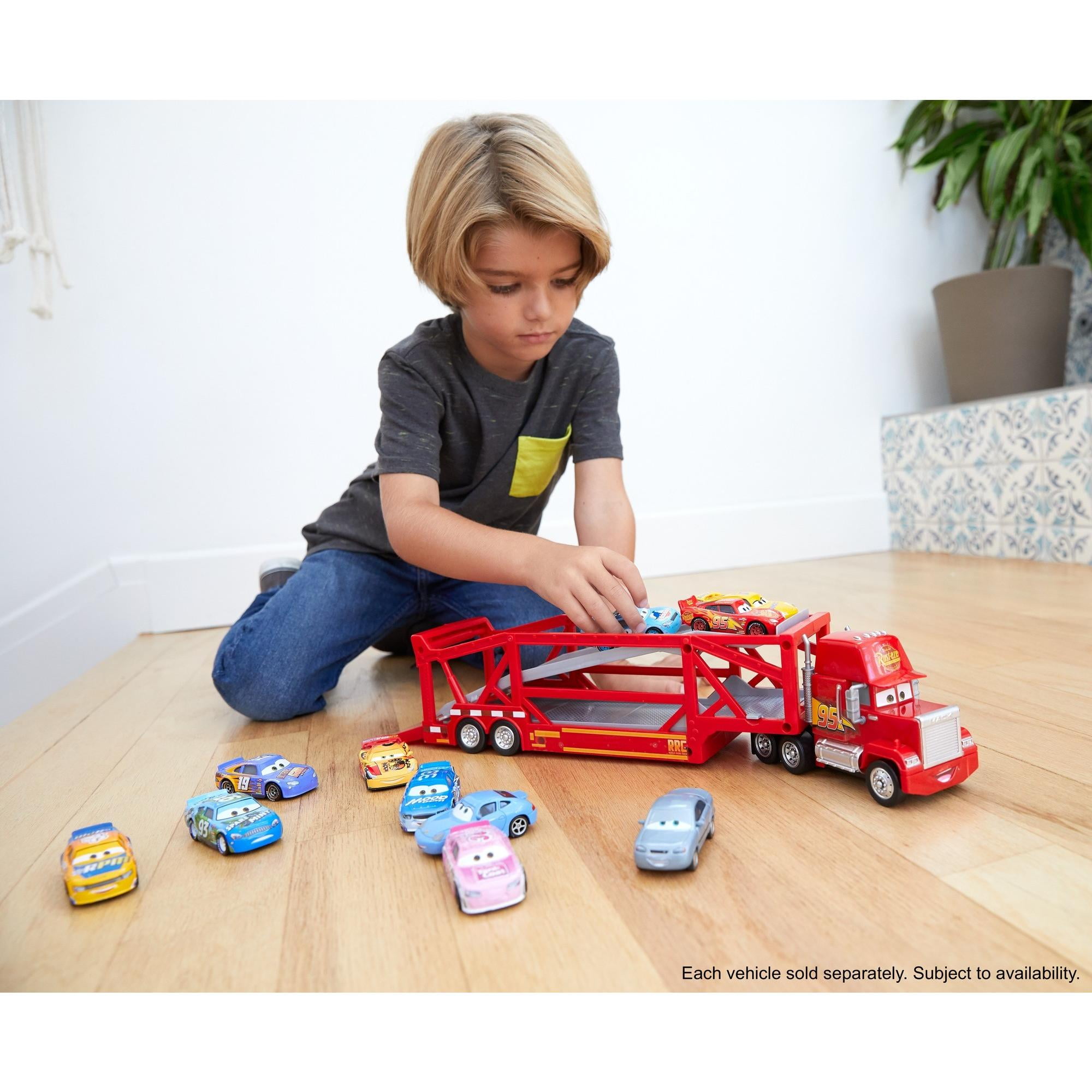 cars launching mack transporter