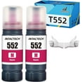 thumbnail image 1 of TRAHOO-Compatible Ink Replacement for Epson T552 552 T552320-S Magenta High Capacity Bottle Ink Work for ET-8550 ET-8500 Printer (2-Pack, 70 ml), 1 of 4