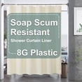 thumbnail image 1 of Forro de cortina de ducha AmazerBath EVA 8G resistente color beige, 1 of 9
