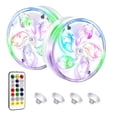 thumbnail image 2 of 2Pcs Underwater Light LED Submersible Light 8cm Petal Underwater Light Dimmable Light with 10 Colors 3 Modes RF Remote Control Battery Powered for Pool Aquarium Bathtub, 2 of 9