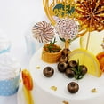 thumbnail image 6 of BalsaCircle Gold Happy Birthday Cake Topper Set Paper Fans Confetti Balloon Wedding Party, 6 of 8