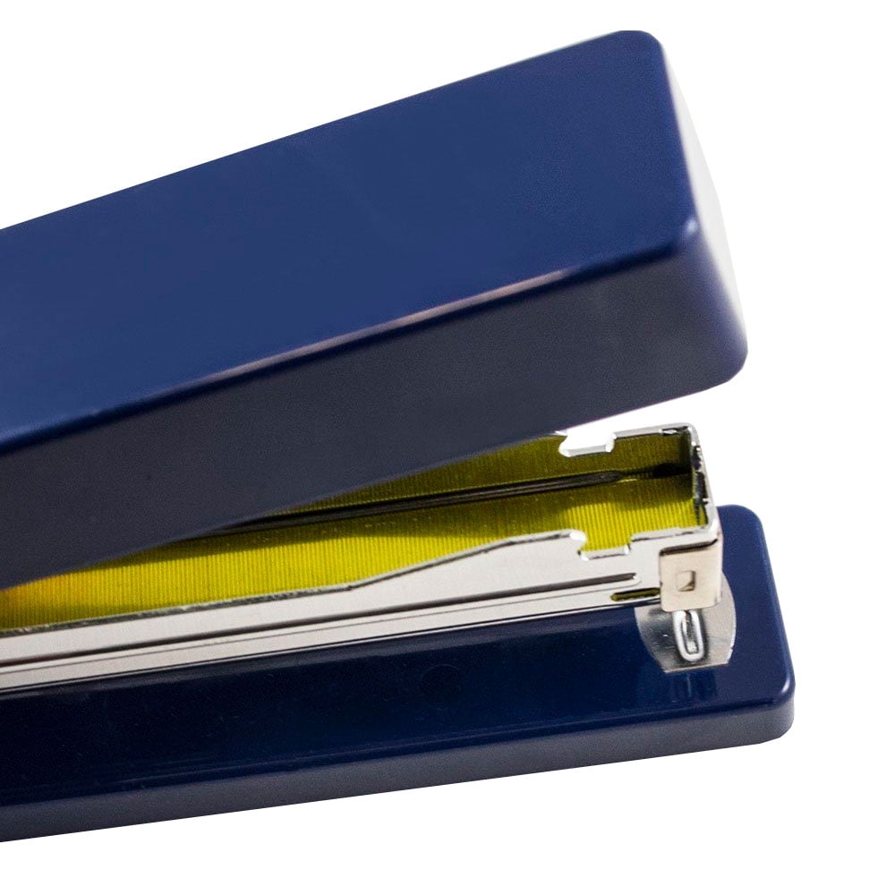 JAM Paper Office & Desk Set, 2/Pack, 1 Navy Blue Stapler & 1 Yellow Staples