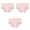 Pink, variant on Xunlbb Clearance Under $5,3PC Women's Large Seamless Cotton High Waist Briefs Hip Lifting Underpants (Red M) on Clearance