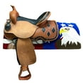 thumbnail image 2 of Tahoe Tack 34" x 38" American Pride Bald Eagle New Zealand Wool Western Saddle Blanket, 2 of 4