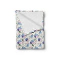 thumbnail image 2 of Blue and Pink Soft Flannel Fleece Throw Blanket, Spring Pattern with Nosegay Bouquets Romantic Flowers Art, Cozy Plush for Indoor and Outdoor Use, 50" x 60", Multicolor, by Ambesonne, 2 of 5
