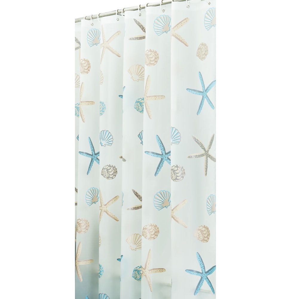 Manfiter Plastic Shower Curtain, 71 x 79 Inches Shower Curtain with Grommet Holes, Waterproof