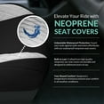 thumbnail image 6 of For 2016-2023 Toyota Tacoma FH Group Custom Fit Neoprene Car Seat Covers Waterproof - Gray Front, 6 of 6