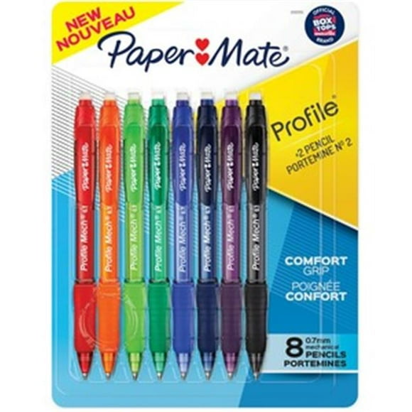Newell Marques PAP2105705 7 mm Papier Mate Crayons Mécaniques&44; Couleur Assortie - Pack de 8