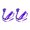 Purple, variant on Gymnastic Ribbon Sparkling Dance Ribbon Twirling Batons Long Ribbon Streamers Rhythmic Gymnastics for Artistic Dancing