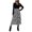 Black, variant on JWZUY Women Color Block Dress Office Elegant Dress Specials Long Sleeve Dress Regular Fit Tie Dye V Neck Dresses Black S