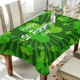 thumbnail image 4 of Dreamtimes St Patrick's Day Clover Tablecloth 60"x108", Waterproof Washable Polyester Square Table Cover, Durable Tablecloth for Kitchen Dining Table Party Decor, 4 of 7