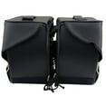 thumbnail image 3 of Xelement X-551-01ZB Zip Off Solid Black PVC Three Strap Motorcycle Saddlebags, 3 of 9
