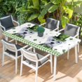 thumbnail image 2 of St. Patrick's Day Table Cloths for 4 Foot Rectangle Tables, Cute Puppy Shamrock Hat Dog Green Plaid Patio Waterproof Elastic Fitted Tablecloths, Washable Rectangular Table Cover for Camping, 2 of 8