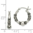 thumbnail image 2 of FB Jewels Sterling Silver Antiqued Hoop Earrings, 2 of 2