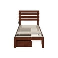 thumbnail image 2 of AFI Oxford 14" Twin Wood Platform Bed Frame with Set of 2 Storage Drawers, Walnut, 2 of 6