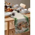 thumbnail image 3 of Table Runners 108 Inches Long Dress Scarves, Christmas Squirrel Farmhouse Coffee/Dining/Kitchen Table Runner for Living Room, Winter Xmas Pine Cones Plants 13x108 Inch, 3 of 7