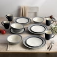 thumbnail image 2 of Noritake Colorwave Slate + Graphite 16-Piece Curve Dinnerware Set in Mixed Slate and Graphite, Service for 4, 2 of 7