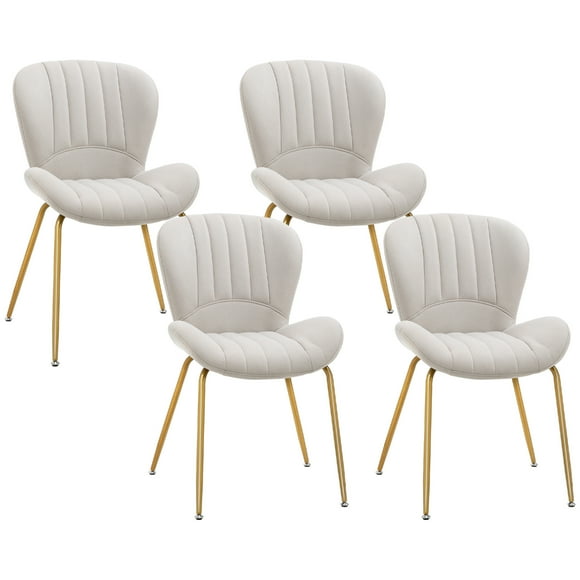 HOMCOM Dining Chairs Set of 4 with Cushioned Backrest