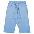 thumbnail image 6 of Havenre Men's Linen Capri Shorts Lightweight Casual Baggy Knee Length 3/4 Pants Summer Drawstring Beach Pants Lounge Shorts with Pockets Blue S, 6 of 6