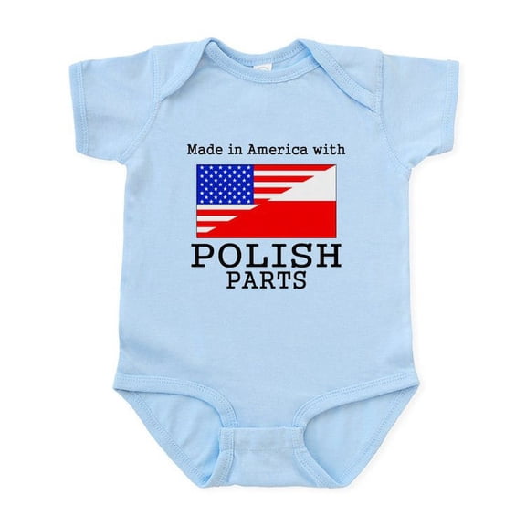 CafePress - Made In America With Polish Parts Body Suit - Baby Light Bodysuit, Size Newborn - 24 Months