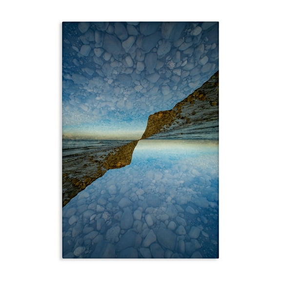 Stupell Industries Symmetrical Pebbles Reflection Canvas Wall Art design by Robin Vandenabeele, 24 x 16