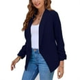thumbnail image 5 of sovlvnd Summer Clearance Women's Over Size Loose Suit Open Front Cardigan Fitted Jacket Casual Office Cropped Solid Blazers Coat Tops, 5 of 7