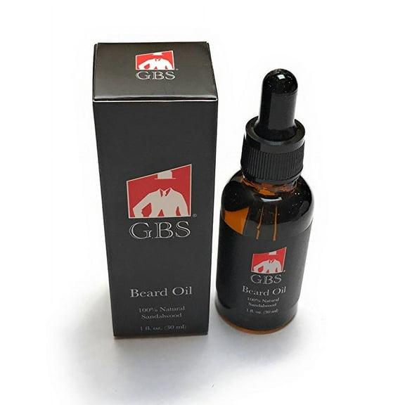 GBS Sandalwood Beard Oil - 1 oz - Keeps Beard Soft and Moisturized with a Fresh Scent