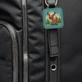 thumbnail image 6 of Moose Cute in Forest Faux Leather Square Keychain, 6 of 7