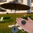 thumbnail image 1 of LOLIPPYY 2Pcs Drainage Hole Umbrella Cover Set For Black Outdoor Parasol Table Parts Waterproof, 1 of 8