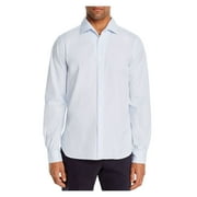 The Mens store Mens Blue Pinstripe Long Sleeve Button Down Casual Shirt M