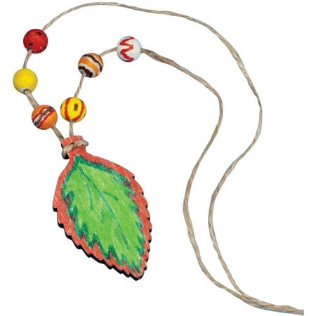 Wood Leaf Necklace Kit, Pack of 12
