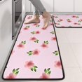 thumbnail image 2 of Kitchen Rugs Sets Of 2,Pioneer Flower Floral Print Pattern Anti Fatigue Kitchen Mat Rugs Non Slip Washable,Decorative Kitchen Floor Mats for Kitchen,Sink,Laundry,17"x47"+17"x47", 2 of 5