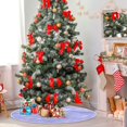 thumbnail image 5 of Ryvnso Christmas Tree Skirt Snowflakes Xmas Tree Skirts Ornament Home Decorations 35.4", 5 of 6