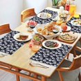 thumbnail image 2 of Navy Skull Pattern Summer Placemats Table Placemats Set Of 4-Linen Kitchen Washable Placemats Table Mats 11.8"x17.7" Non-Slip Heat Resistant, 2 of 6