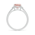 thumbnail image 2 of ANGARA Natural Split Shank Cushion 1.2 ct Morganite Solitaire Ring in 14K White Gold for Women | Birthday, Anniversary, Jewelry Gift for Women | Natural Morganite Ring, 2 of 13