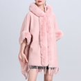 thumbnail image 4 of HJYCHN Hair Scarf for Women Ladies Imitation Collar Hooded Cape Shawl Large Cardigan Scarf Scarves Shawls for Women Pink One Size, 4 of 5