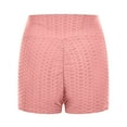 thumbnail image 6 of YYDGH Butt Lifting Yoga Shorts for Women Back Bow Tie High Waist Hot Pants Textured Sports Gym Running Beach Shorts Pink S, 6 of 6
