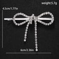 thumbnail image 3 of Vorkoi Bow Hair Clips Rhinestone Hair Accessories Silver Hair Bows for Women Crystal Prom Hair Decoration Non-Slip Jeweled Bowknot Clips Duckbill Hair Barrettes for Girls Thick Long Short Hair, 3 of 4