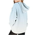 thumbnail image 3 of HUAXUN-Girls Gradient Color Hoodie | Preppy Oversized Hooded Sweatshirt | Cute Pocket Pullover with Long Sleeve | Streetwear Casual Wear for Teen Girls(Sky Blue,11-12Years), 3 of 7