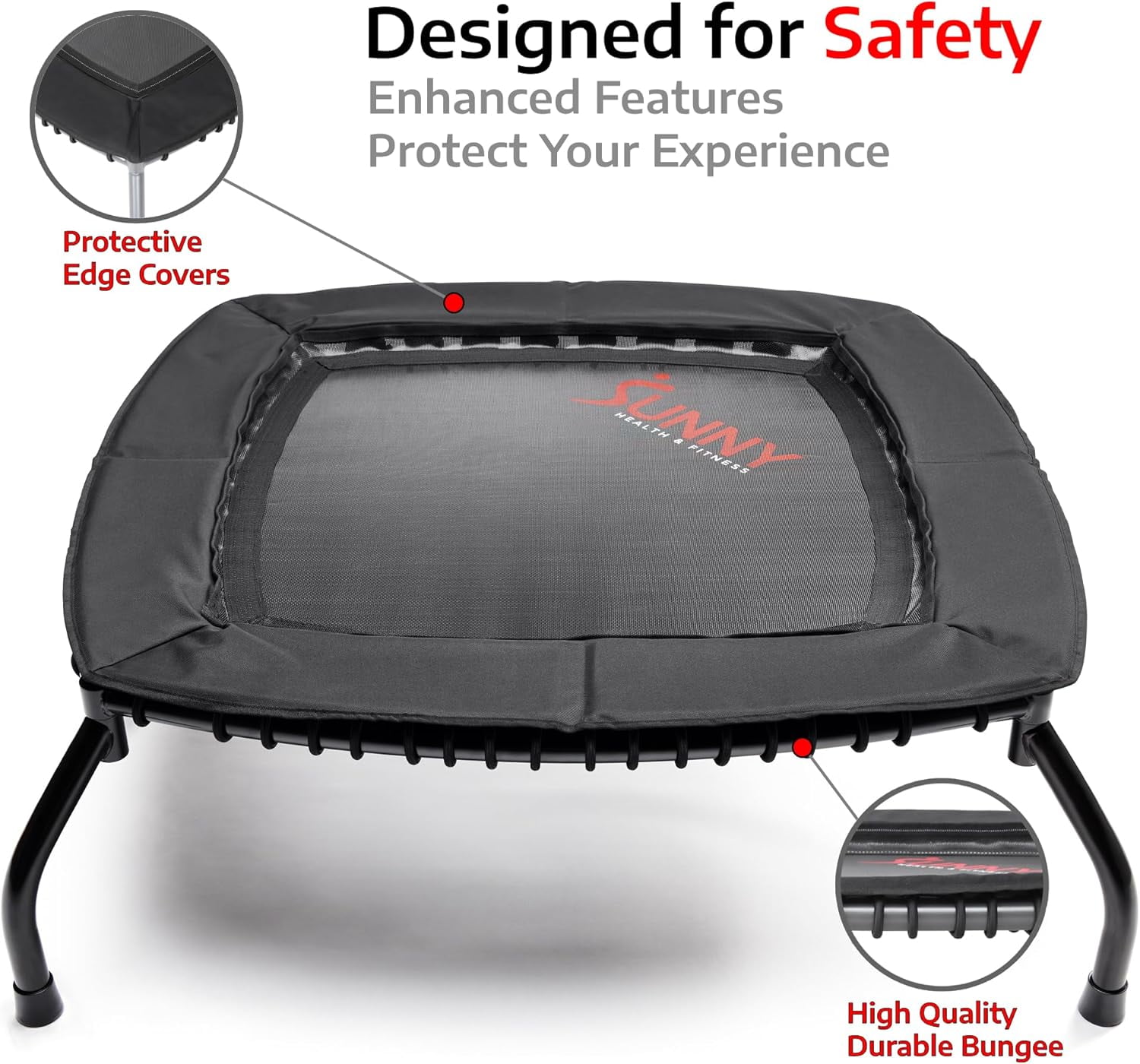 Sunny Health & Fitness Indoor & Outdoor Exercise Trampoline – SF-S021047