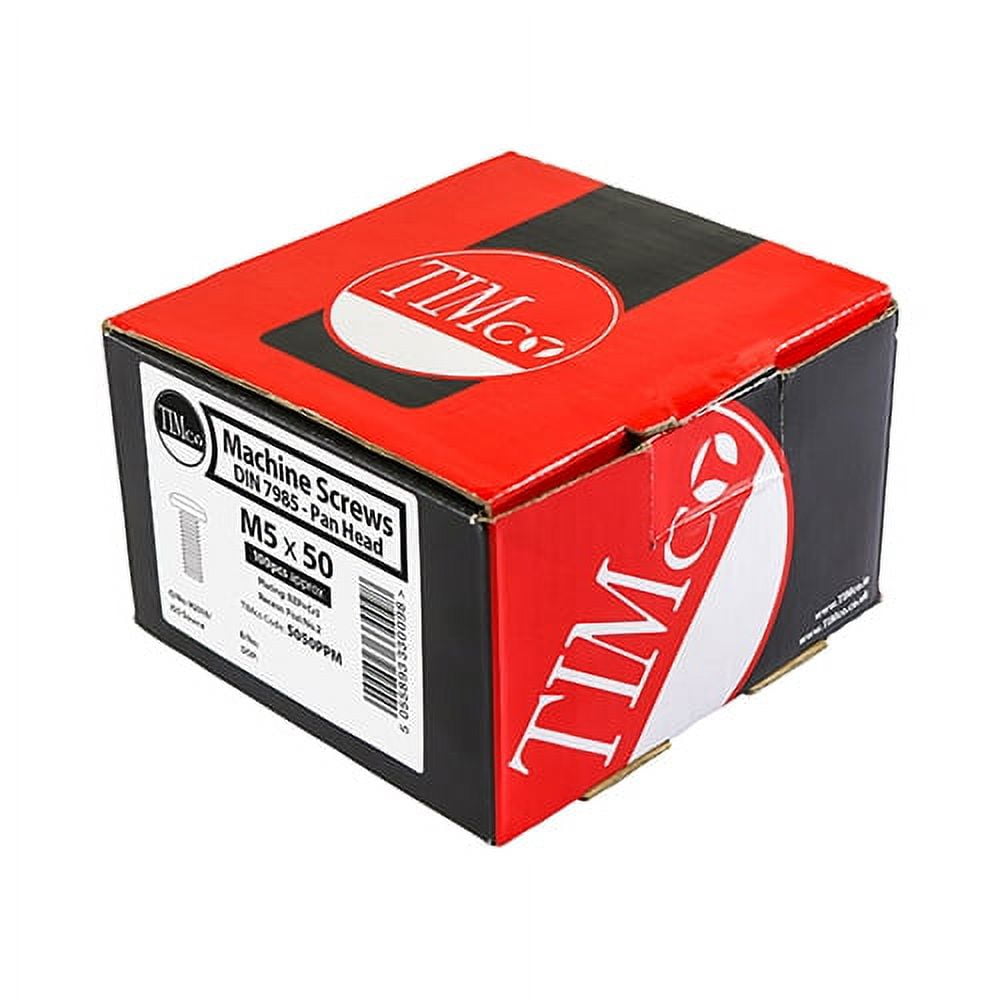 Timco - Metric Threaded Machine Screws - PZ - Pan Head - Zinc (Size M6 x 40 - 100 Pieces)