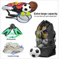 thumbnail image 4 of sweethay Bolsa de malla de gran capacidad, bolsas de almacenamiento de fútbol con cordón ajustable, pelota impermeable de baloncesto, fútbol para patio Deportes y aire libre sweethay OD028724-00B, 4 of 6