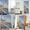 thumbnail image 6 of Ocean Waves Fabric Shower Curtain Blue SKy Cloud Beach Washable Shower Curtains for Bathroom, Waterproof Bath Curtain with Hooks Home Decor 72x84in, 6 of 8