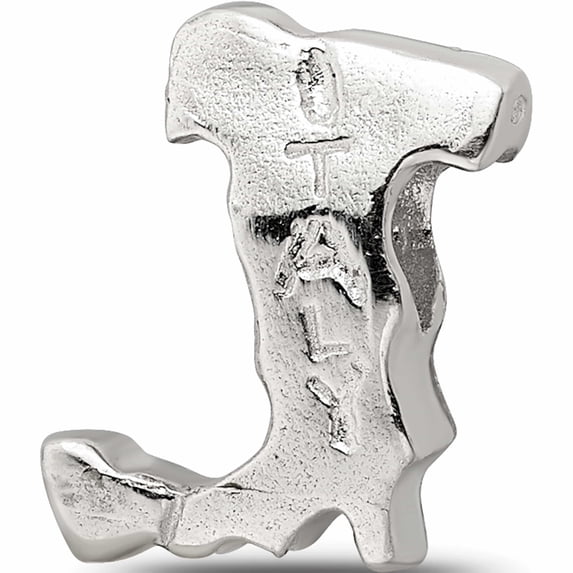 Sterling Silver Reflections Italy Country Shaped Bead (14.31 X 9.05) Made In -Jewelry By Sweet Pea