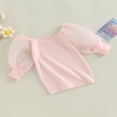 thumbnail image 4 of Robe de Princesse pour Tout-Petit Fille, Robe de Fête en Gaze à Manches Bouffantes, Mini Robe de Concours Décontractée, Vêtements, Noir, 2-3 Ans, 4 of 7