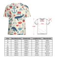 thumbnail image 2 of Nautical Sea Life Print-1 T Shirts Basic T-Shirt Short Sleeve Ladies Tee Shirt Summer Graphic Clothing, 2 of 7