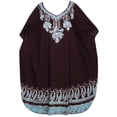 thumbnail image 4 of HAPPY BAY Women's Oversize Caftan Mid Length Nightgown Loungewear Dashiki House Dresses for Women 2X-3X Magenta-F907, 4 of 6