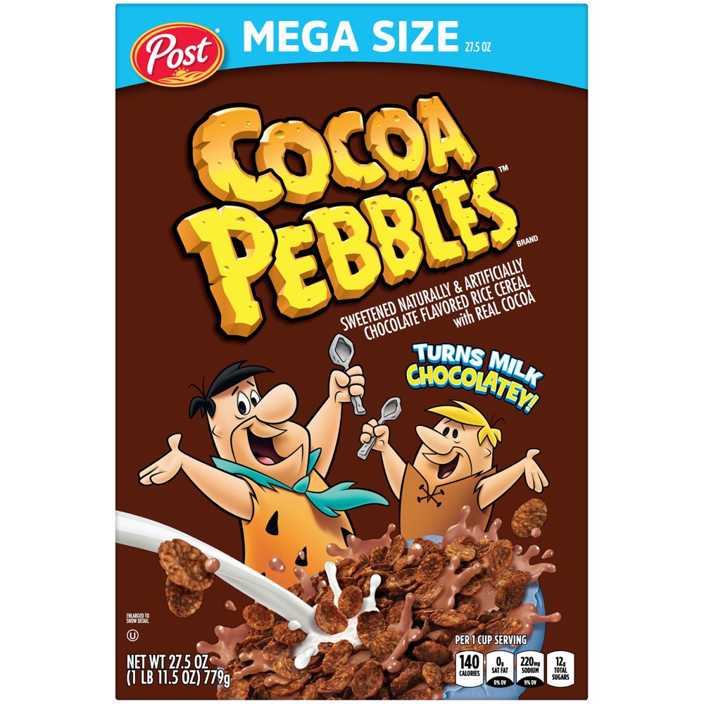 Post Cocoa PEBBLES Cereal, Gluten Free, Cocoa Flavored Crispy Rice