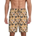 thumbnail image 1 of Fotbe Cute Dogs Head Pantalones Cortos de Pijama para Hombre, Ropa de Dormir, Pantalones de Pijama Cortos para Hombre-3X-Large, 1 of 6